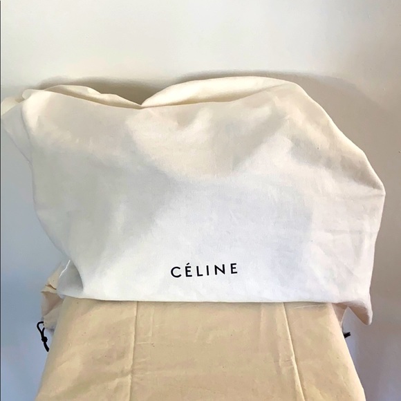 Celine Trapeze Handbag In Black Drummed Calfskin - Picture 16 of 16